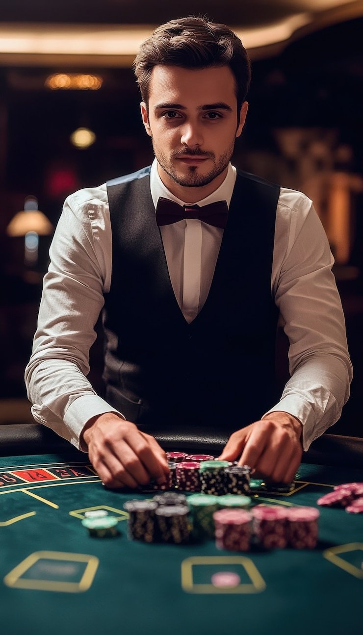 American Roulette wheel with 38 pockets on sepace togel live table